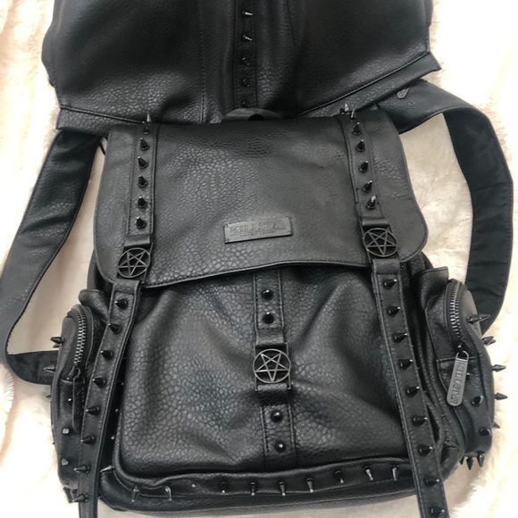 Killstar Other - Killstar studded backpack with hood